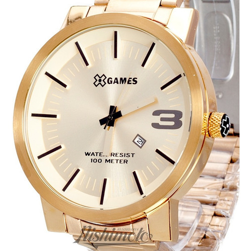 Relógio X-games Masculino Xmgs1007 C2kx Dourado Analógico