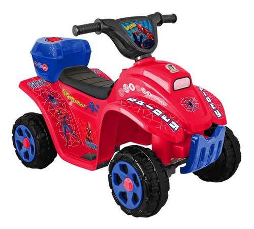 Apache Moto Eléctrica Infantil Spiderman 6v Envio Normal Color Azul