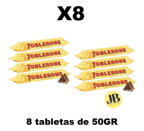 Chocolates Toblerone Suizo Honey X8 Tabletas 50gr 