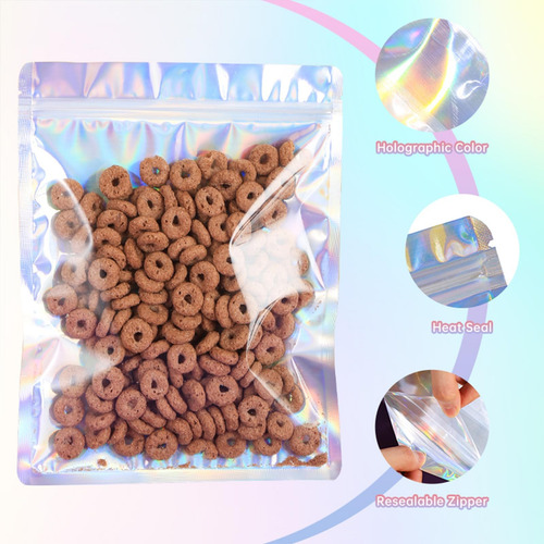 Bolsas Holográficas Mylar 7x9 Resellables 50 Unidades