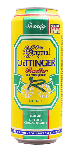 Cerveza Alemana Oettinger Radler Limón 500ml