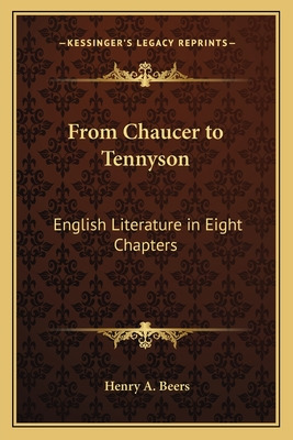 Libro From Chaucer To Tennyson: English Literature In Eig...