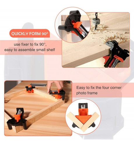 Kit De 4 Herramientas Grampo Sargento Aperto Angular P/ Marc