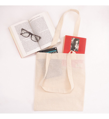 50 Bolsas Tote Bag De Manta Cruda 40 X 35 Cm. 100% Algodon