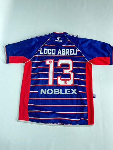 Camiseta San Lorenzo Signia Azul Libertadores 2001 #13 Abreu (Usado)