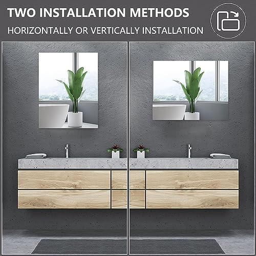 Espejo De Pared De 16 X 12 Pulgadas Con Adhesivo De Azulejos