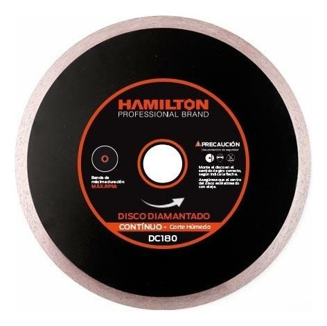 Disco Diamantado Continuo 180mm - 7  PuLG  Hamilton Dc180  