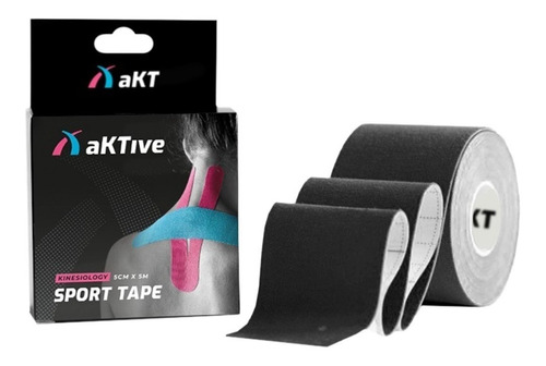 Kit C/ 3 Bandagem Elástica Adesiva Fita Kinesio Aktive Tape