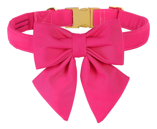 Maca Bates Collar Perro Lazo Rojo Rosa Pajarita Mmg