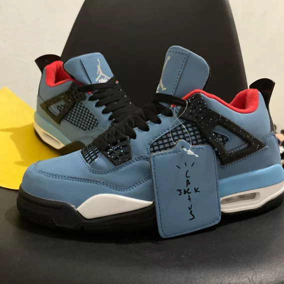 Tenis Air Jordan 4 Azul Travis Scott