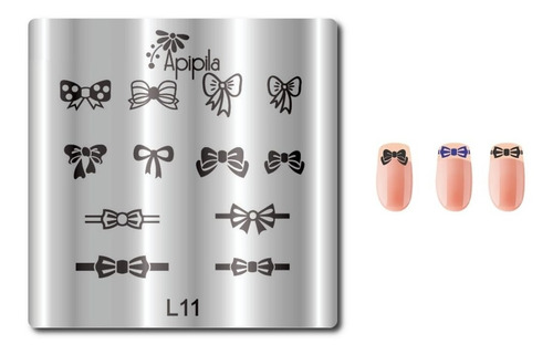 Placa Para Carimbo De Unhas Apipila L11