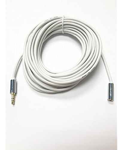 Omnihil 30 Ft Audio Auricular Aux Cable De Extension  Blanc