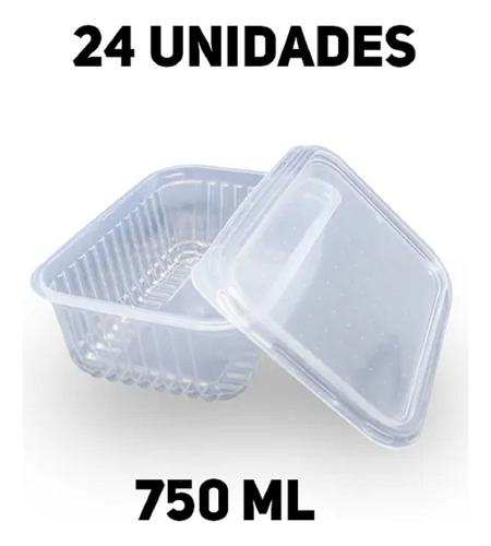 Pote Marmita Ret 750ml Prafesta Microondas Freezer 144un