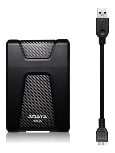 Imagen 2 de 2 de Adata Usa Dash Drive Hd650 Disco Duro Negro 1tb