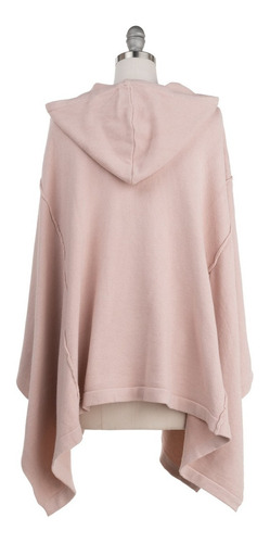 Imagen 4 de 8 de Poncho Mio Mio Capa Maxi Tejido Fino Grueso Strech Capucha.