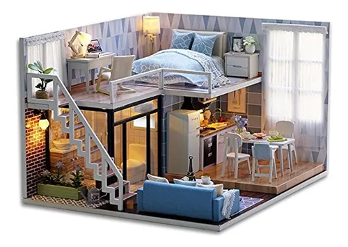 Miniature sale wooden dollhouse