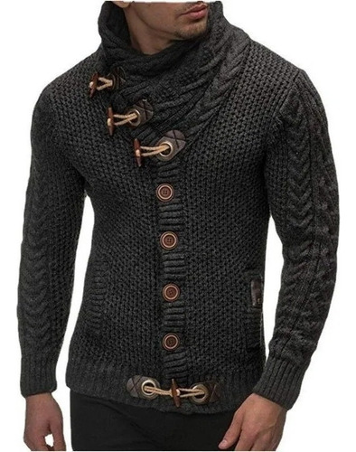 Chaqueta Suéteres Hombre Ropa Suave Cálida De Cuello Alt [u]