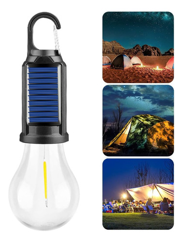 X4 Lampara Solar Usb Camping Ampolleta Led Recargable