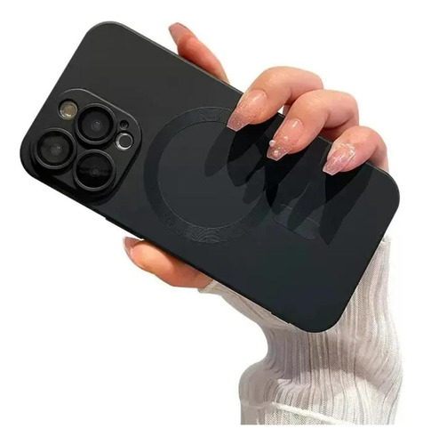 Funda Black De Lujo Para iPhone 12 De Silicona