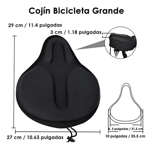 Cubre Asientos Sillín Bicicleta De Silicona Cojín Gel Color