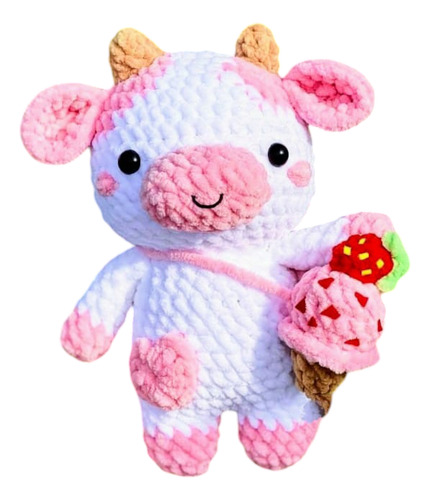 Vaquita Amigurumi Peluche Tejido Crochet Con Aroma A Frutas