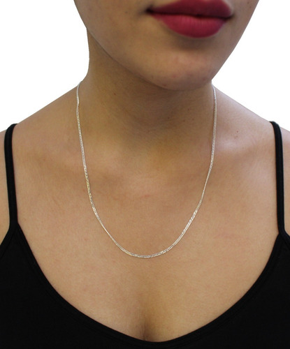 Imagen 5 de 10 de Cadena Casada 50 Cm Plata Ley .925 Agálea Joyería