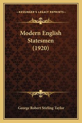 Libro Modern English Statesmen (1920) - Taylor, George Ro...