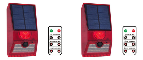 2 Luces De Alarma Solar, Luz Estroboscópica Solar Con Detect