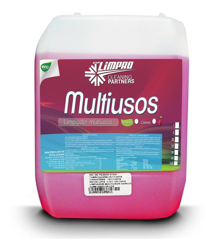 Multiusos Cereza Limpiador Universsal 1 Porron 5 Lts