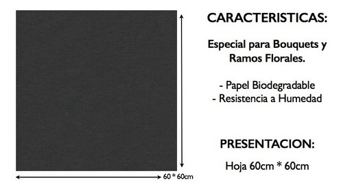 Imagen 2 de 3 de 20 Hojas De Papel Negro Para Ramos, Bouquets Flores, Regalos