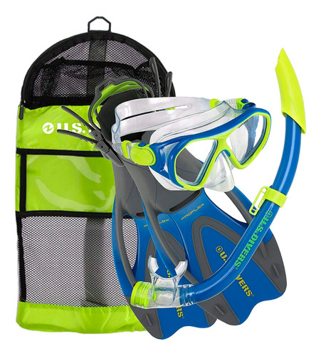 Kit De Agua Us Divers Para Niños Talle Sm (9 A 13 Años) Color Azul