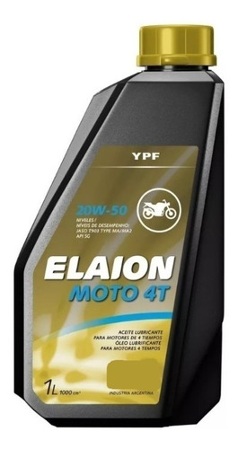 Aceite Elaion 20w50 4t Moto Mineral 4 Tiempos - Gaona Motos