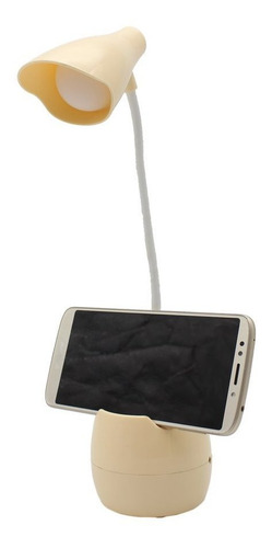 Imagen 2 de 7 de Lámpara Led Portacelular Buró Escritorio Lapicero Recargable Usb Colores Luz Blanca Cuello Flexible Minimalista Qy-a2