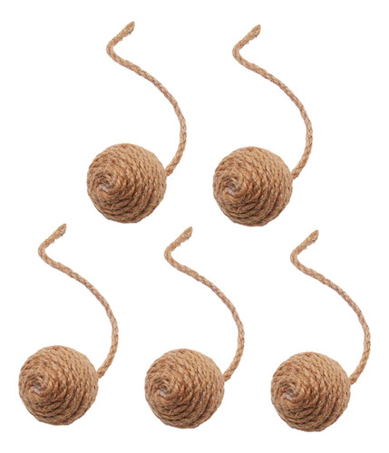 5x Juguetes De Pelota De Cuerda De Sisal Para Gatos, Pelota