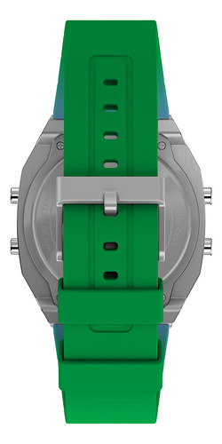 Reloj Moda Timex Modelo: Tw2v7450068 Correa Verde Bisel Gris Fondo Verde