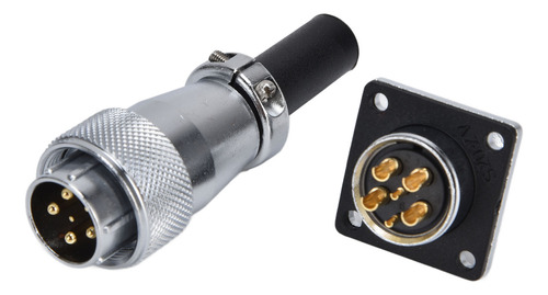 Conector De Aviación Circular De 6 Pines Para Montaje En Pan