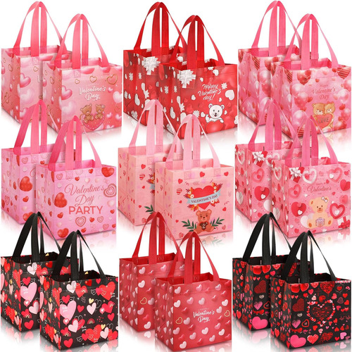 18 Paquetes De Bolsas De Regalo Para El Día De San Valentín