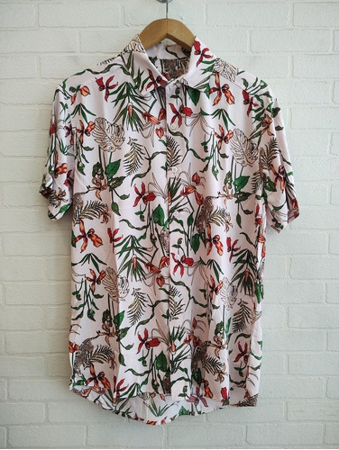 Camisa De Fibrana Hawaiana De Hombre