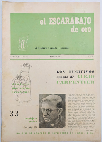 Revista El Escarabajo De Oro 33 Sartre Rigaud 1967