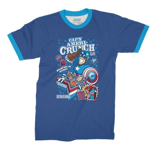 Playera Marvel Capitan America Cereal Cap N Crunch
