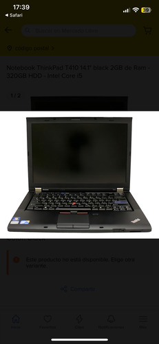 Laptop Usada Lenovo Thinkpad (Usado)