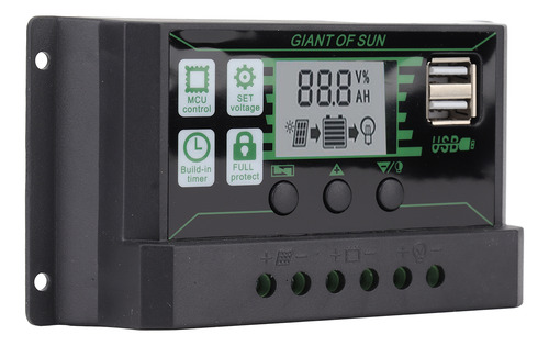 Controlador Solar Dual Usb De Identificación Automática Pwm