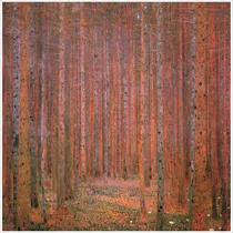 Comprar Lamina Fine Art Bosque De Abetos Gustav Klimt 61x61 Myc Arte