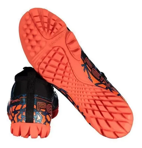 Chuteira Penalty Rx Locker Vii Society Azul E Laranja | MercadoLivre