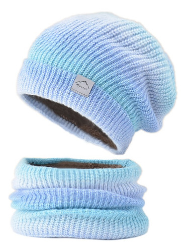 Conjunto Gorros Para Frio Bufandas Tejidas Lana Unisex Moda