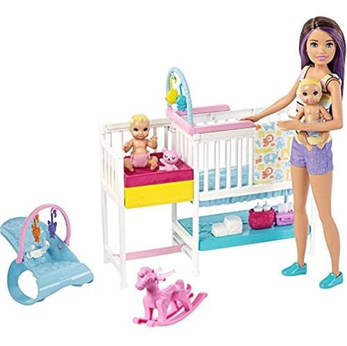 Barbie - Skipper Babysitter Juego De Niñera Con Bebes