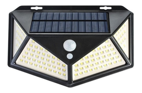 Lampara Solar 100 Led Exterior Sensor De Movimiento 600lm