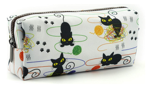 Estuche Para Lapices De Gatos E Hilo, Bolsa De Maquillaje Pa