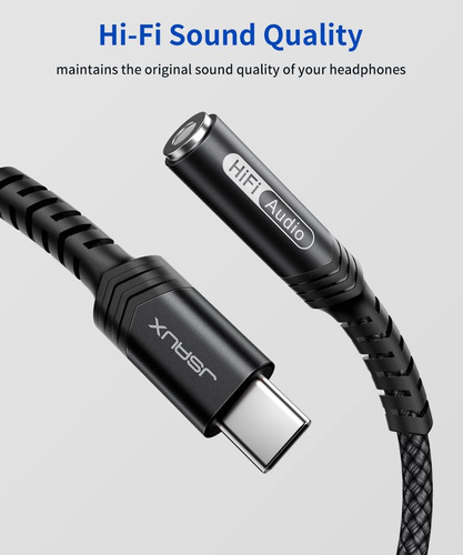 Adaptador Usb Tipo C A Conector De Auriculares Hembra De 3,5