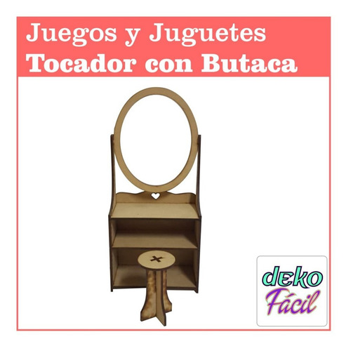 Imagen 2 de 4 de Tocador Con Butaca Para Casa De Muñecas Articuladas De 29 Cm